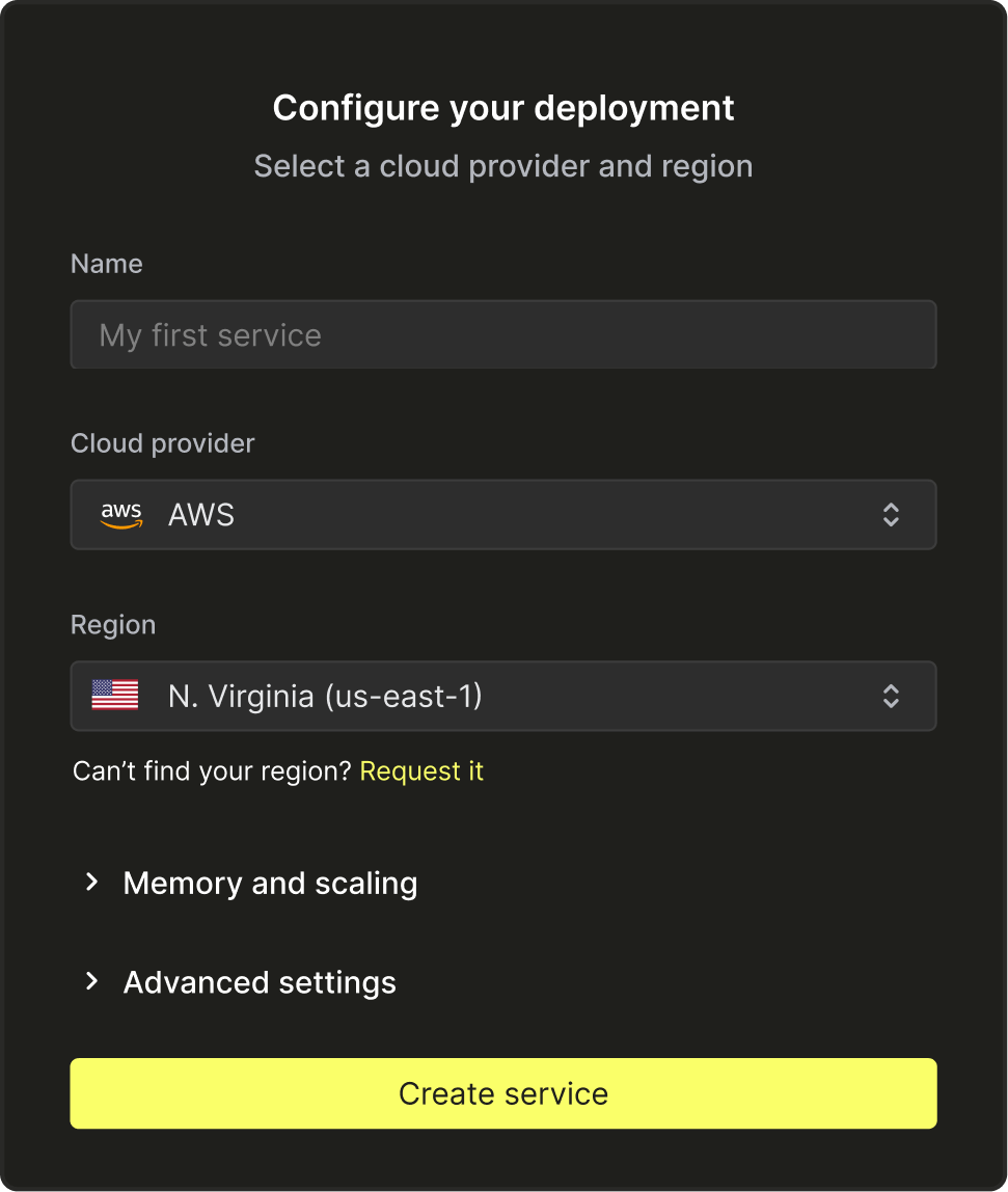 Deployment configuration