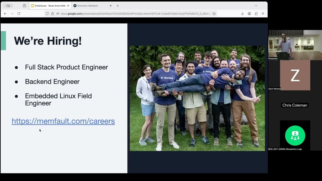 ClickHouse Boston Meetup Memfault