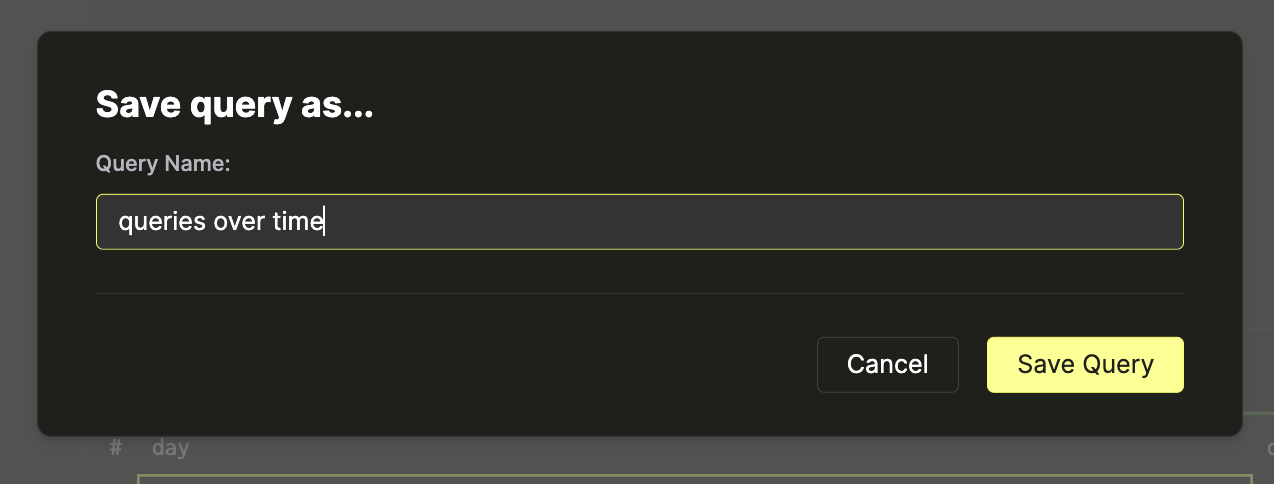 クエリを保存する