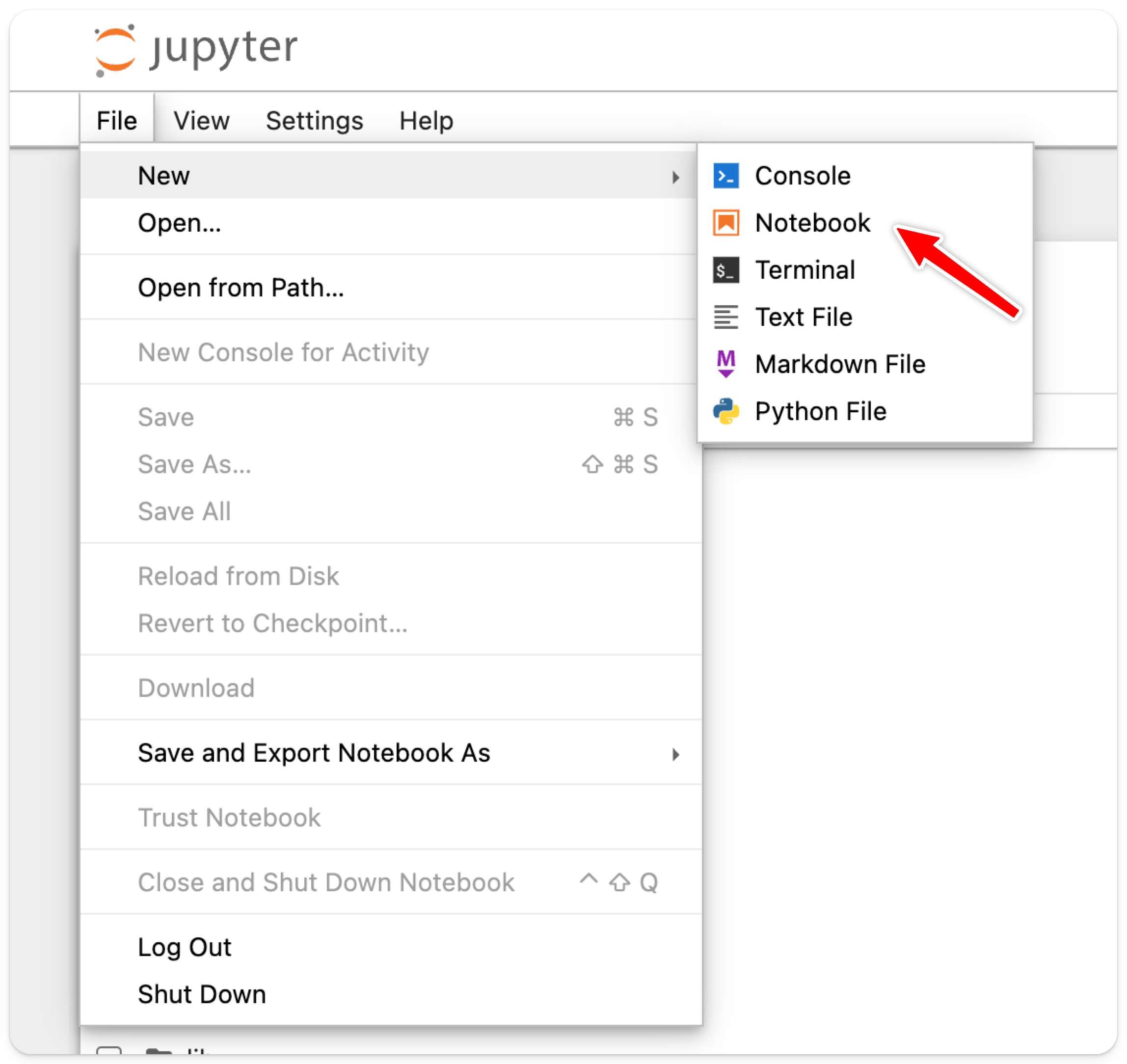 新しいノートブックを作成する