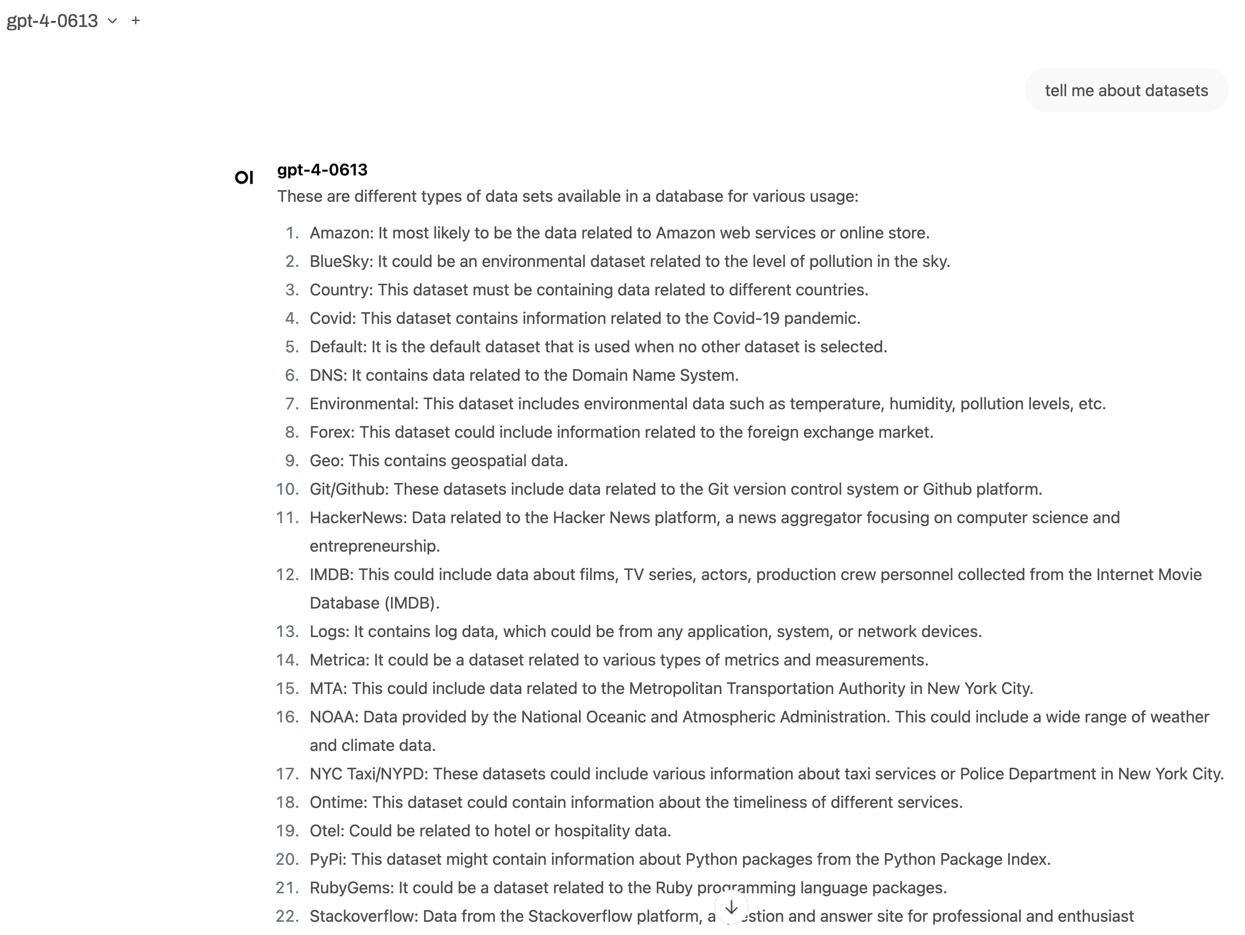 Open WebUI - ClickHouse MCP Server とのチャット