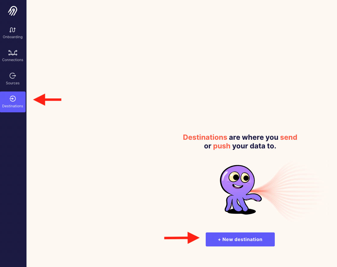 Airbyte で送信先を追加する