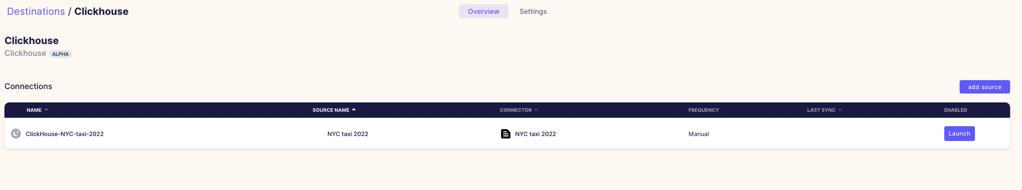 Airbyte で Sync now を実行する