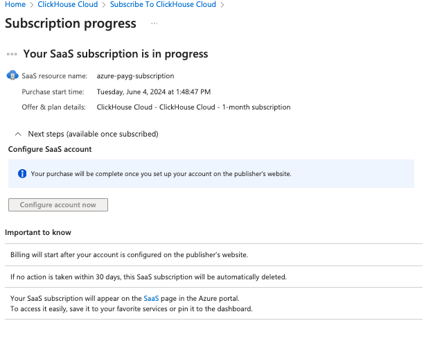 ClickHouse Cloud サインアップ情報フォーム