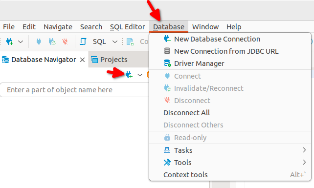 新しいデータベースを追加する