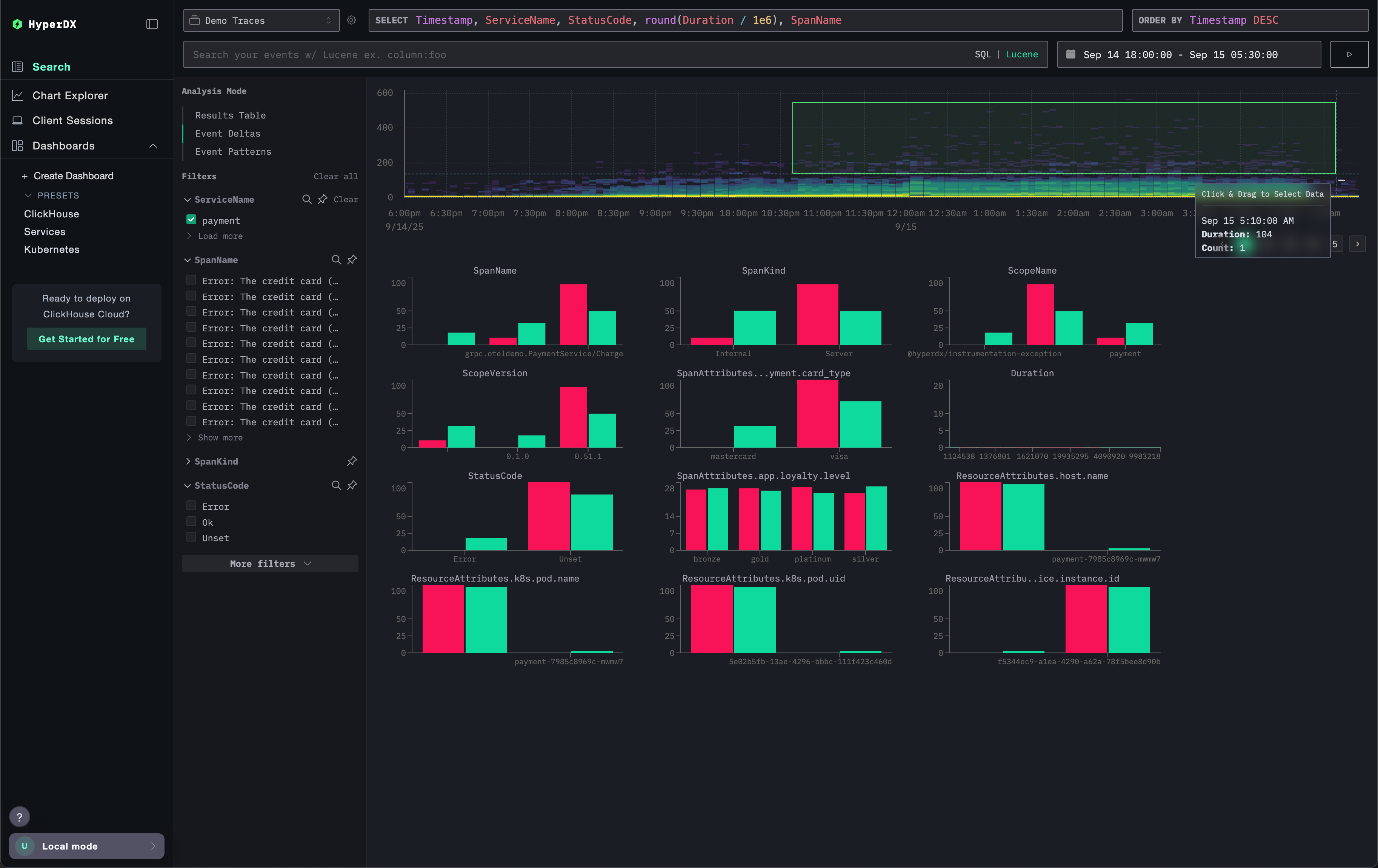 Event Deltas の分離