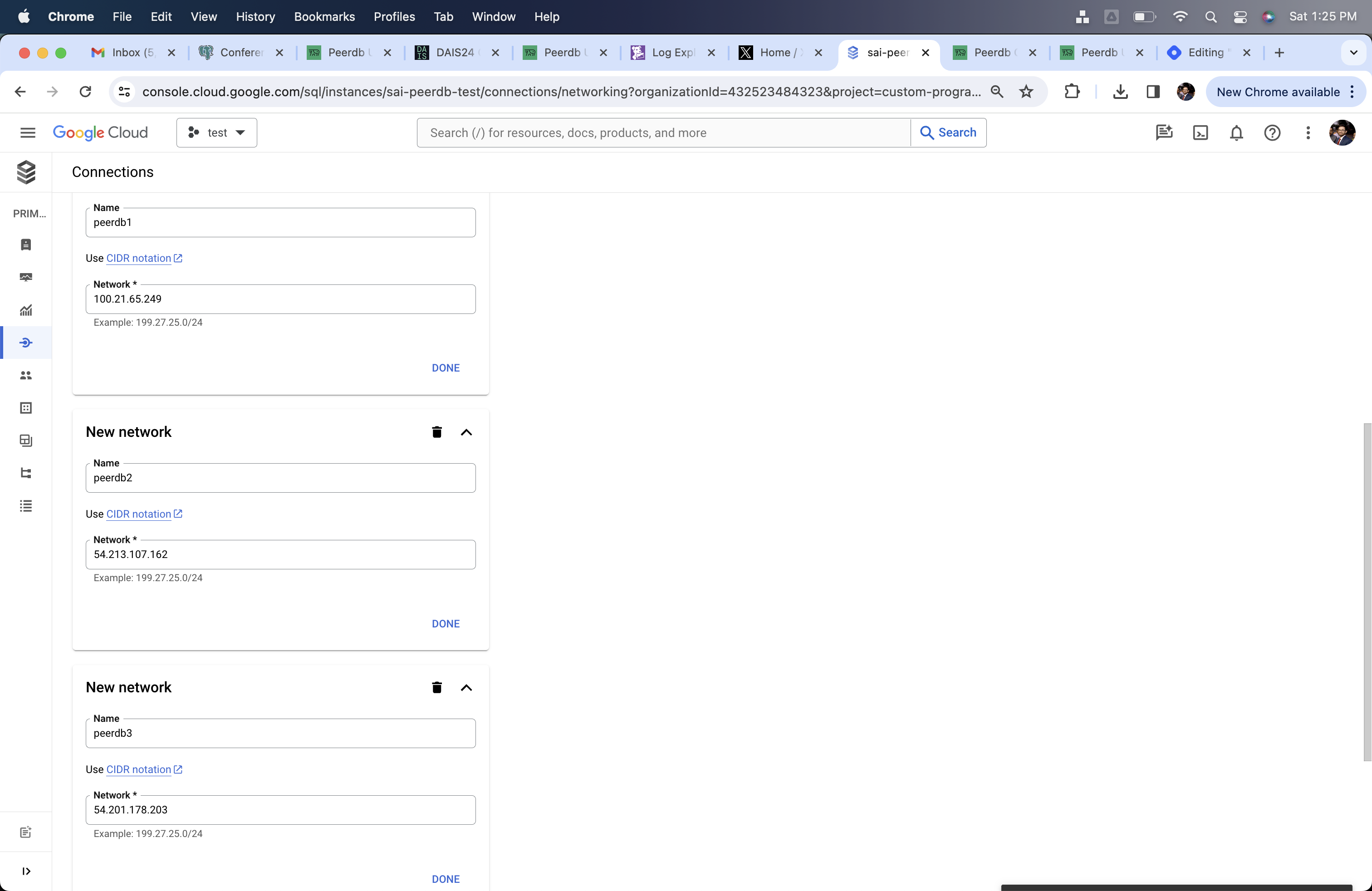 ClickPipes のネットワークをファイアウォールに追加