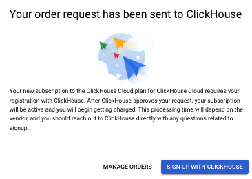 GCP Marketplace のサインアップモーダル