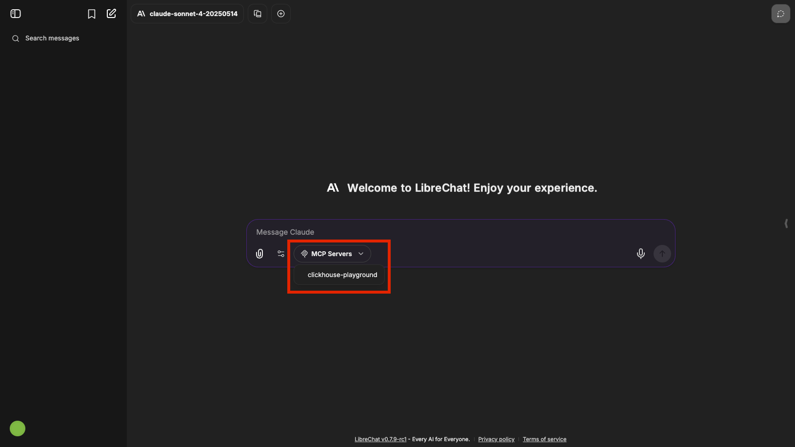 MCPサーバーを選択