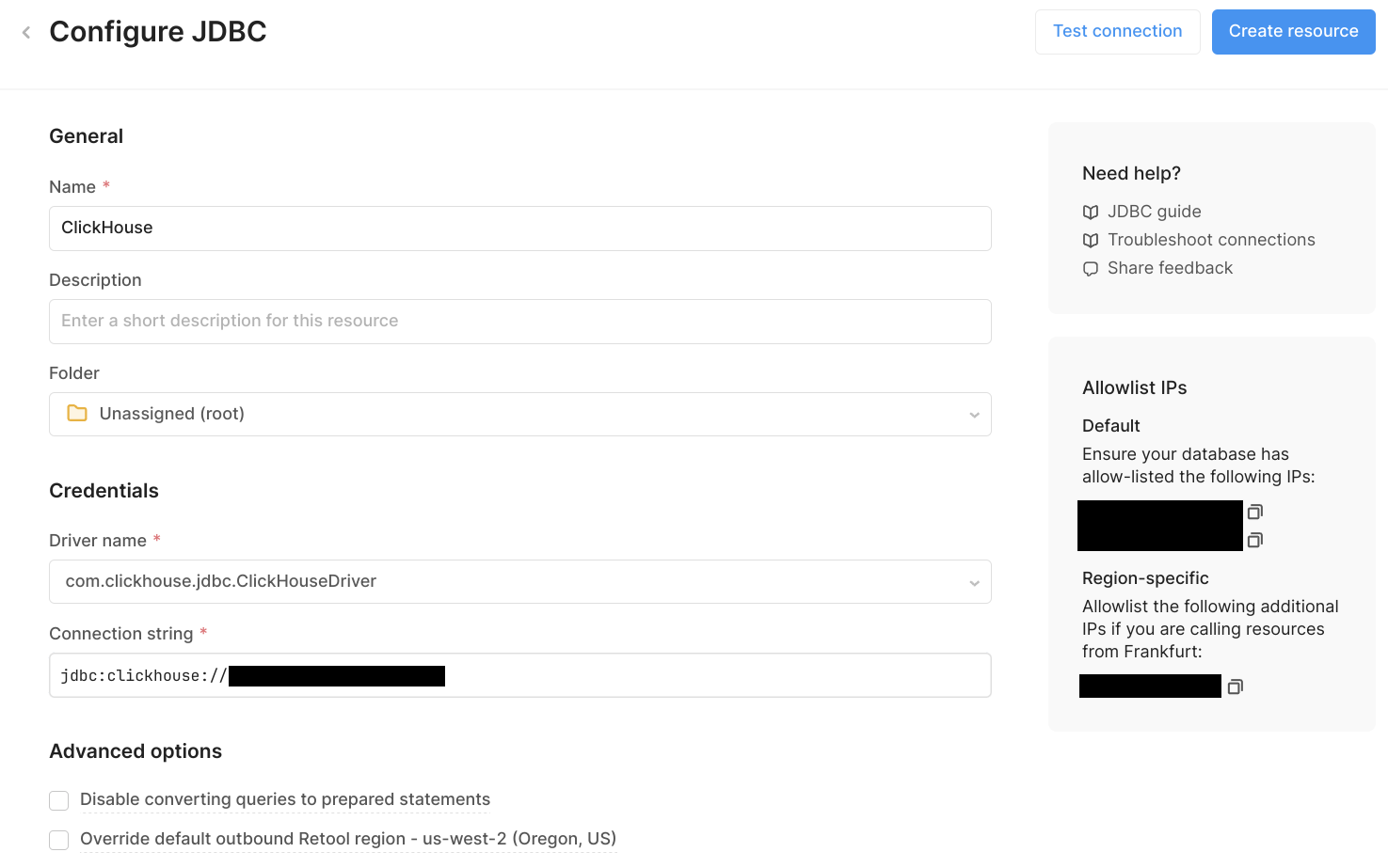 認証情報を指定する