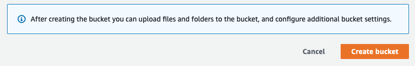 S3バケット作成の完了