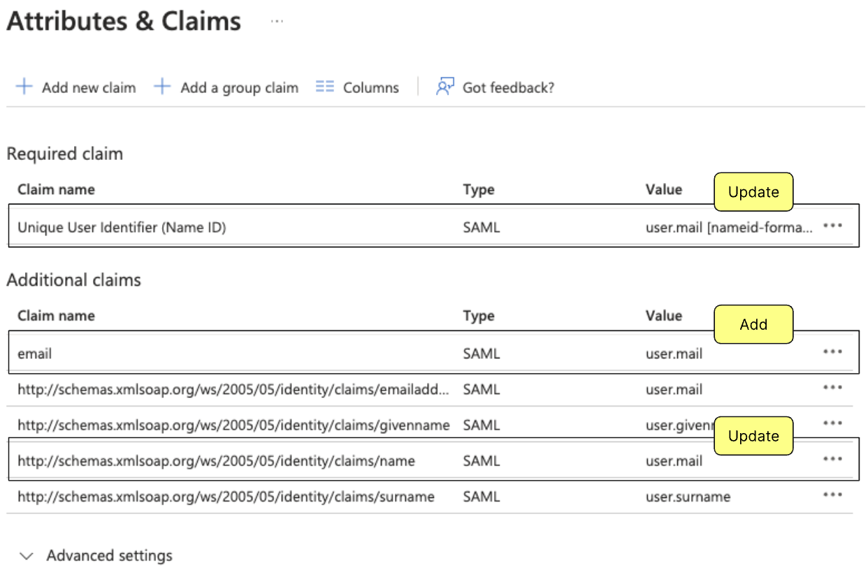 属性とクレーム