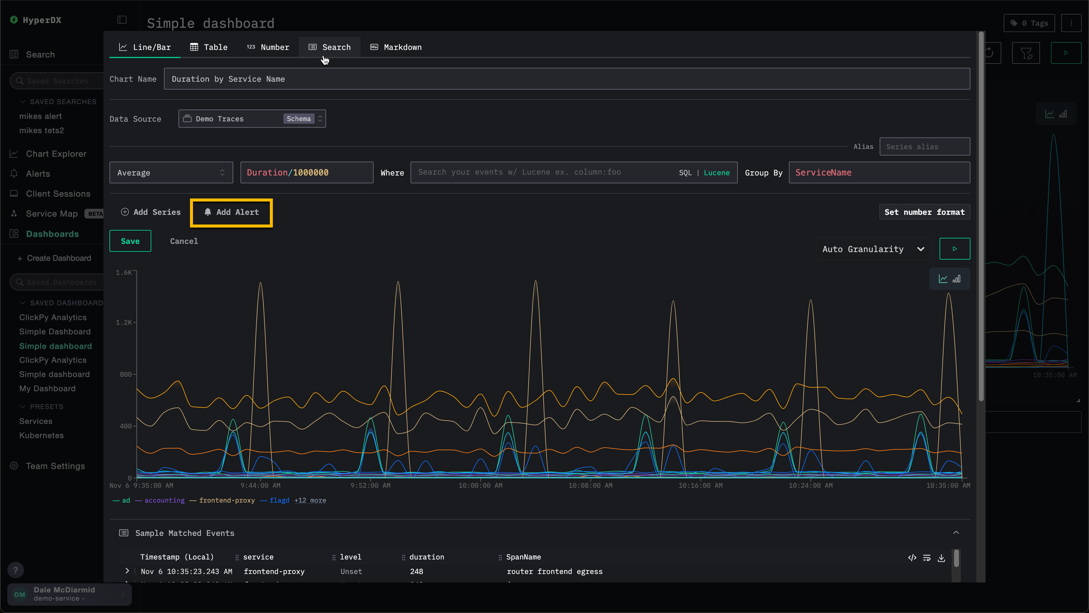 为图表添加告警