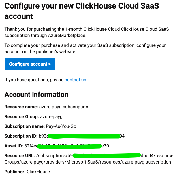 ClickHouse Cloud 注册信息表单