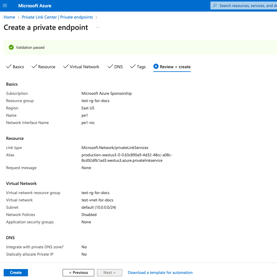 Private Endpoint 审核