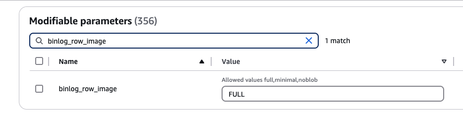 将 binlog row image 设置为 FULL