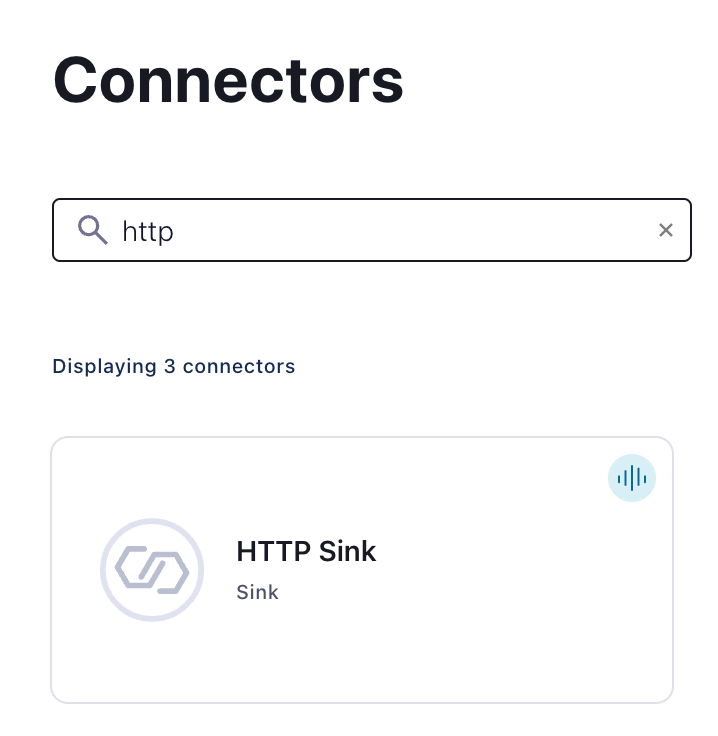 Confluent Cloud 界面展示如何创建 HTTP Sink connector