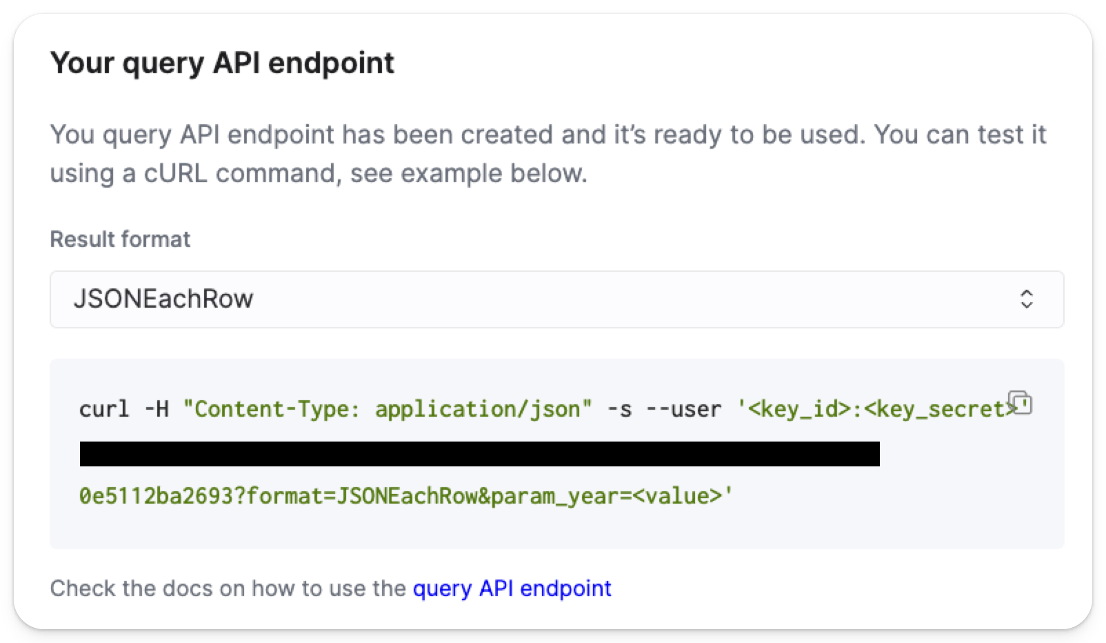 Endpoint 的 curl 命令