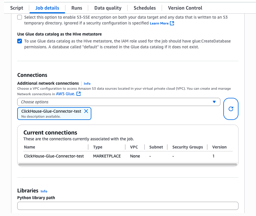 Glue Notebook 连接配置