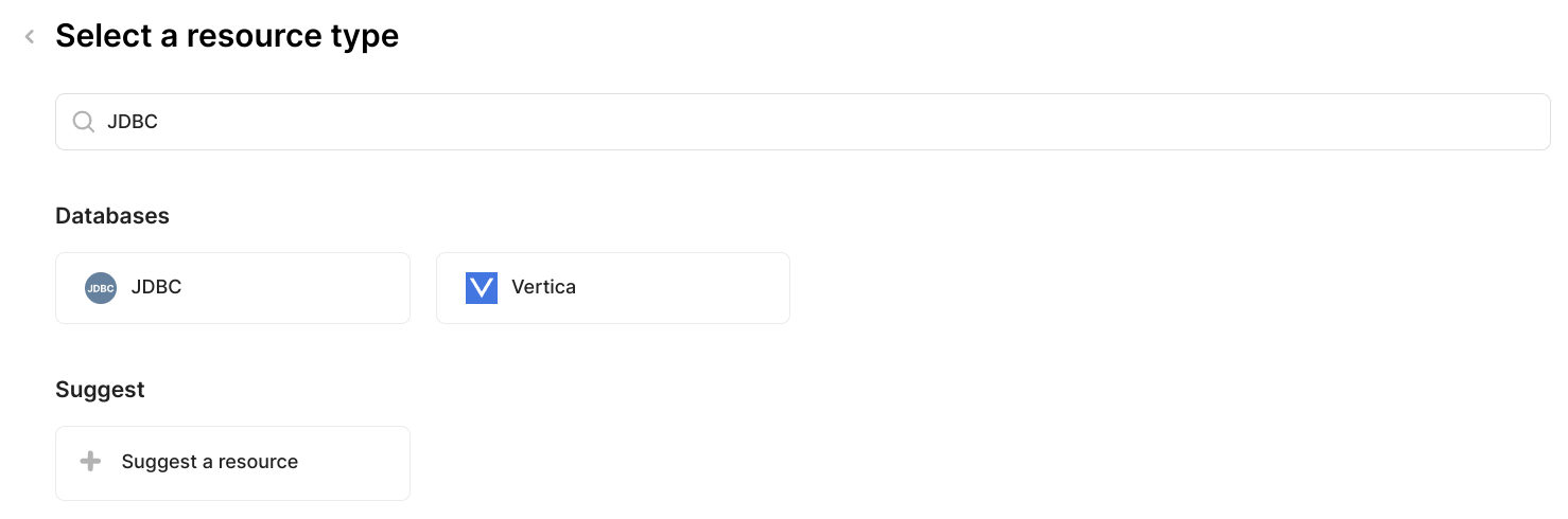 选择 JDBC 连接器