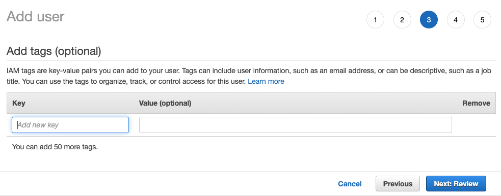 跳过 IAM 用户的标签分配
