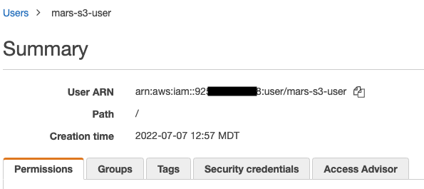 复制 IAM 用户的 ARN