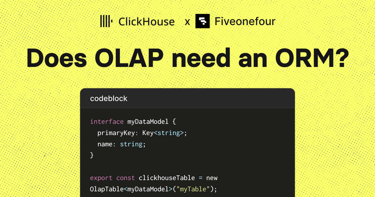 Does OLAP need an ORM?